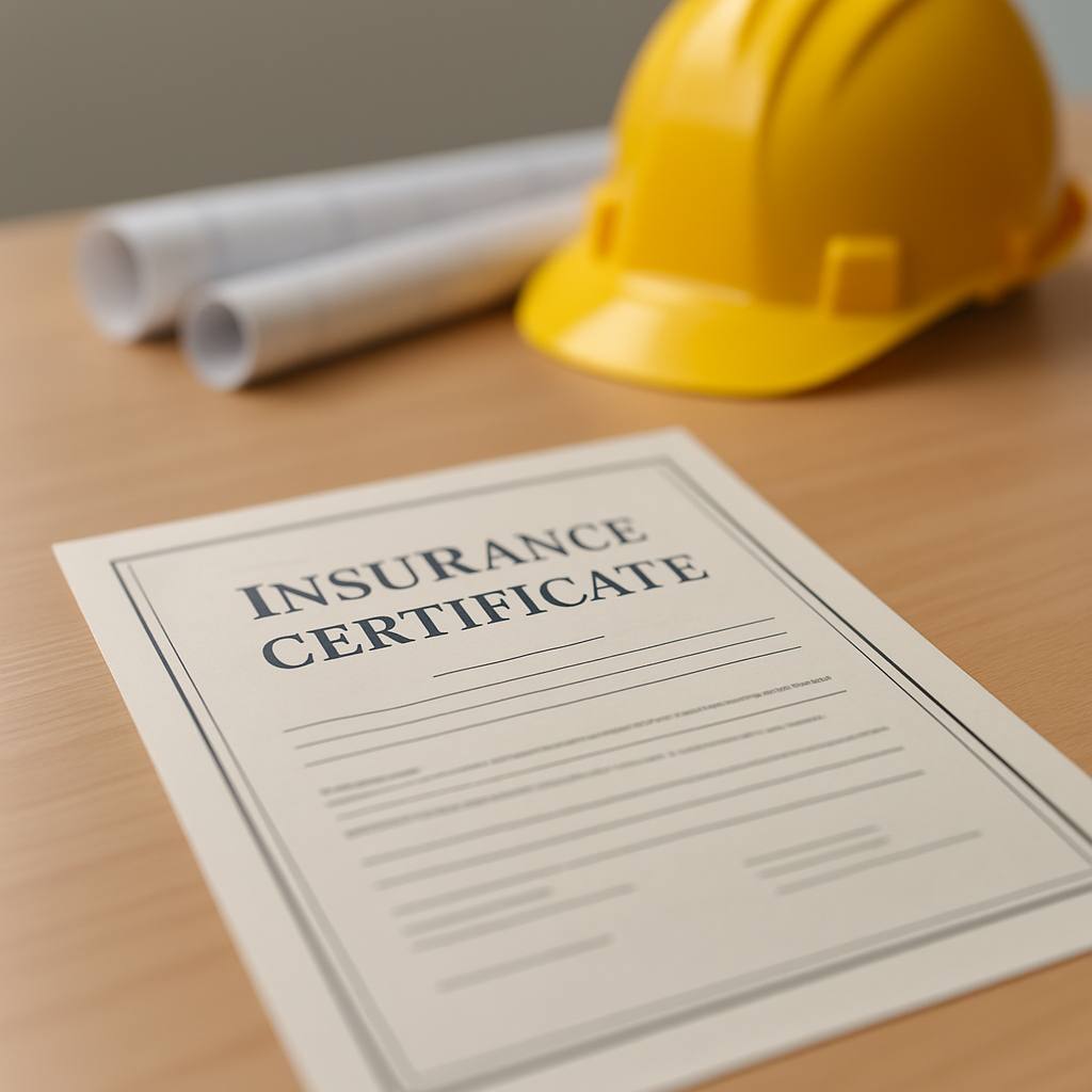 Attestation d'assurance décennale sur un bureau professionnel